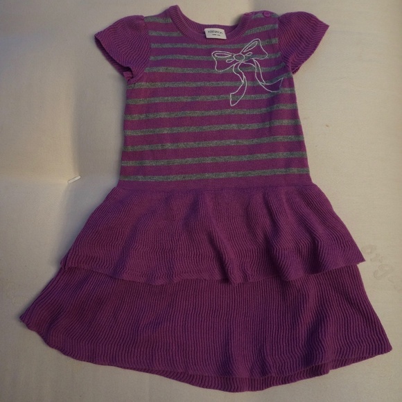 Girls Size 18mos Nevada Purple and Grey Knit Dress - Picture 4 of 4